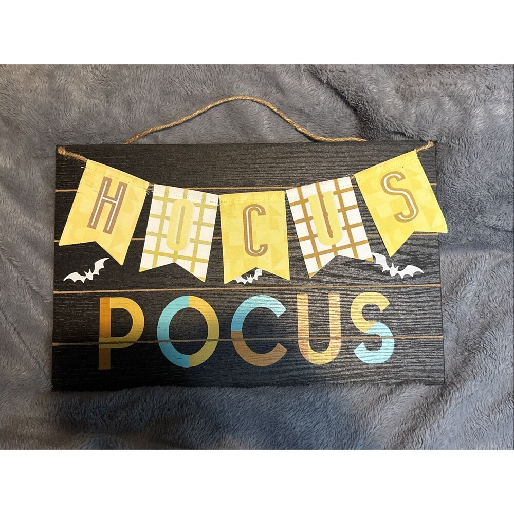 Ashland Hocus Pocus Wooden Sign Halloween Decoration Wall Hanging Decor18.5x12